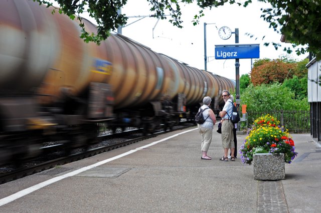 Train de marchandises à Gléresse.