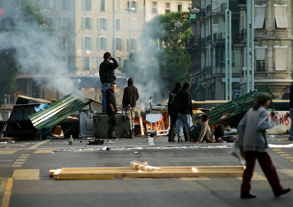 La manifestation des altermondialistes, organisées à Genève, avait fini par dégénérer.