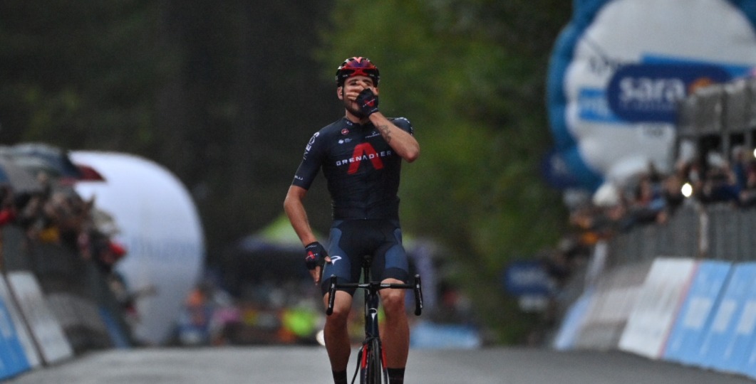 L'Italien Filippo Ganna (Ineos) a gagné en solitaire la 5e étape du Tour d'Italie.