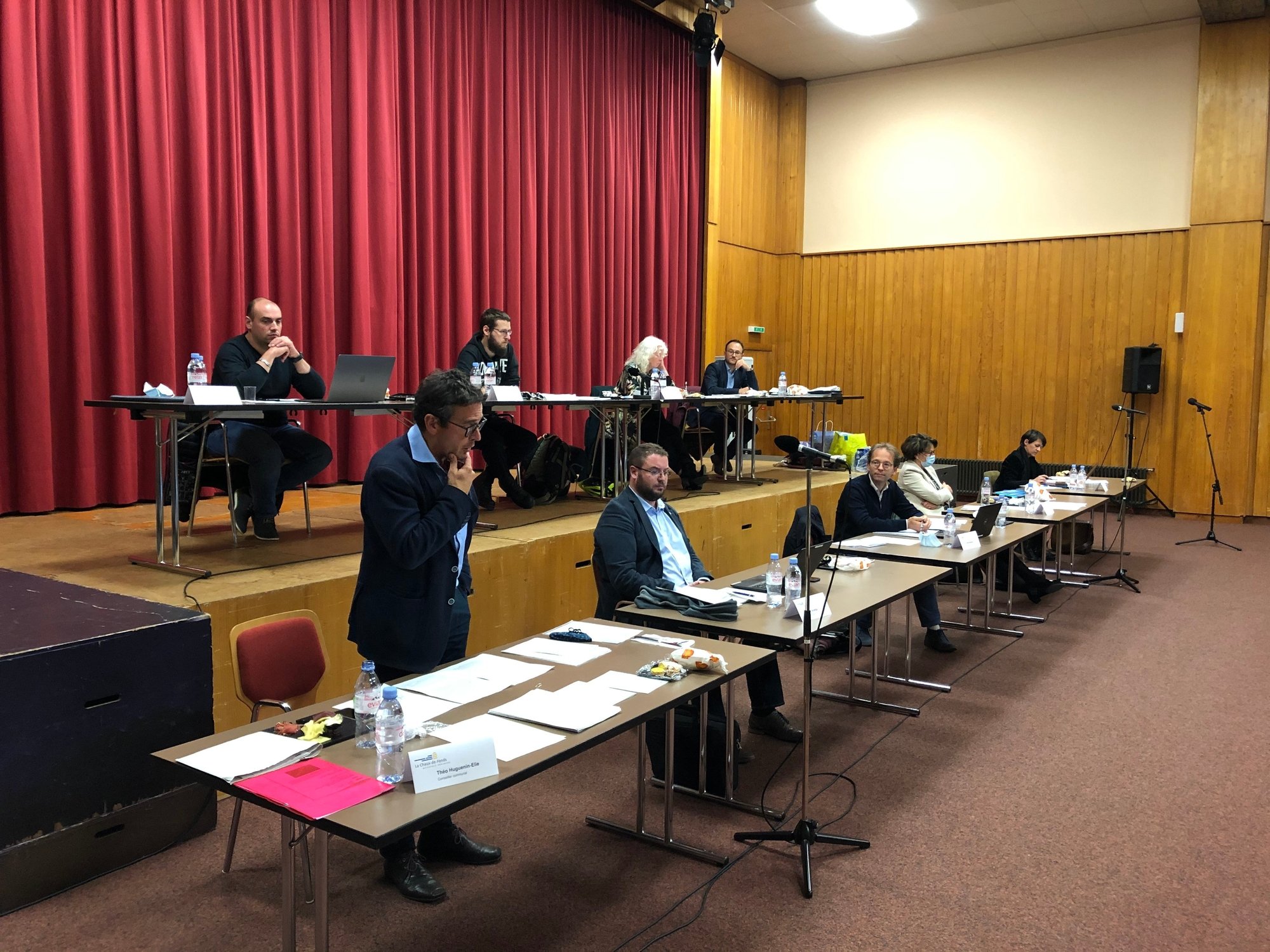 Séance du Conseil général de La Chaux-de-Fonds, à l'aula du collège des Forges, le 20 octobre dernier.