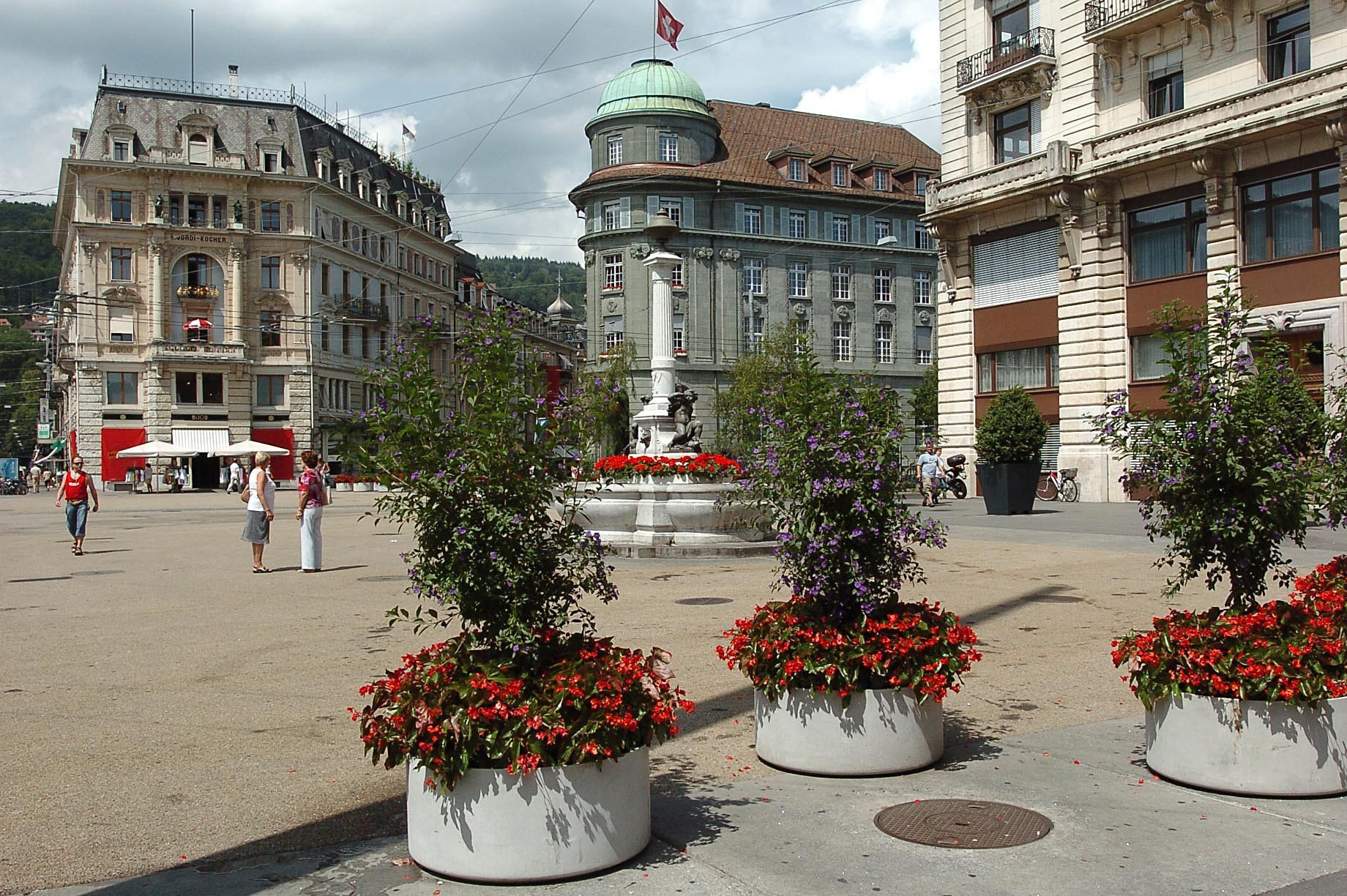 Le projet de loi entend renforcer le statut des francophones (ici la place centrale de Bienne) dans le canton.
