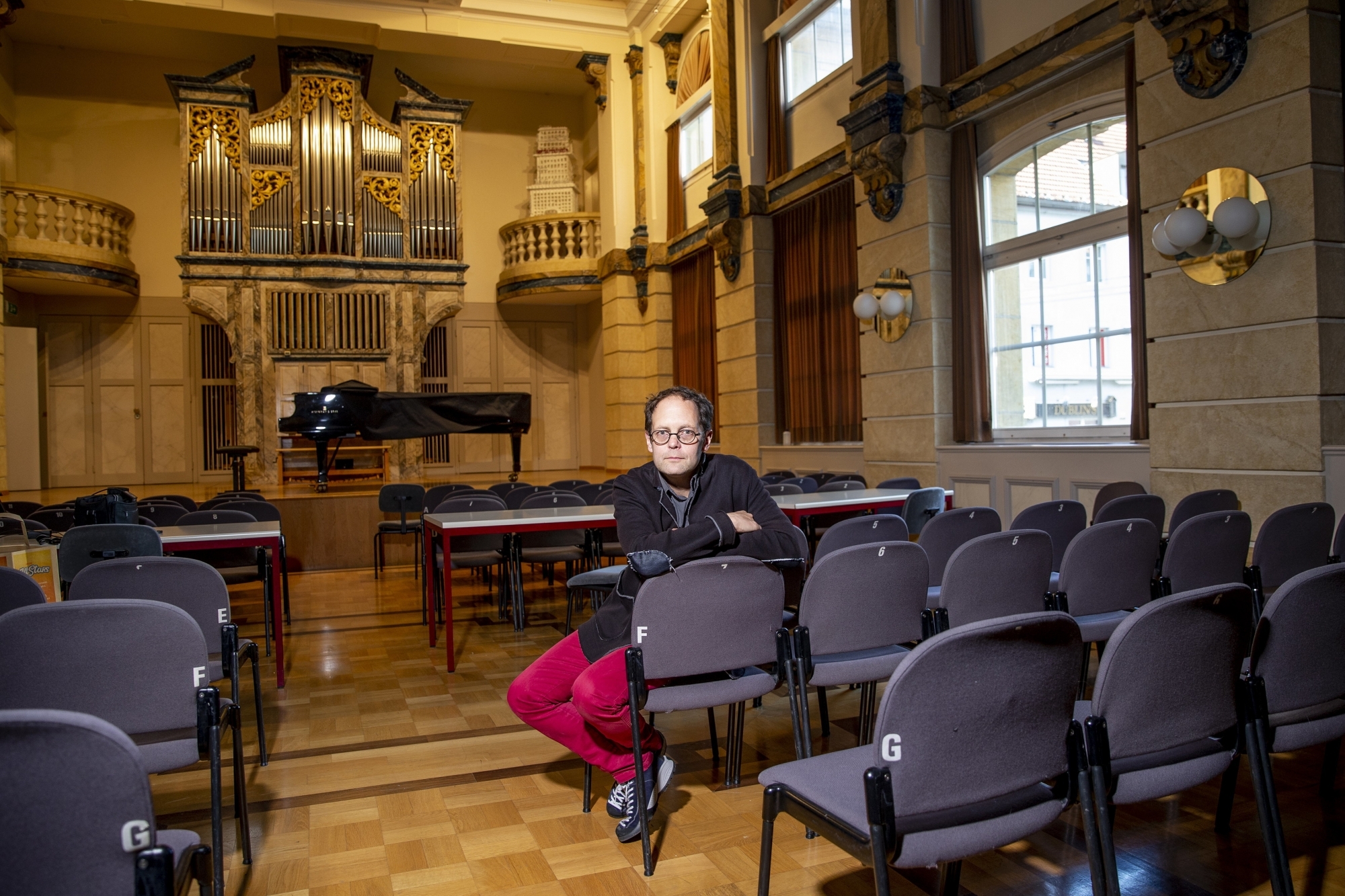 François Cattin va transformer la salle Faller du conservatoire en chapelle dévolue à la musique.
