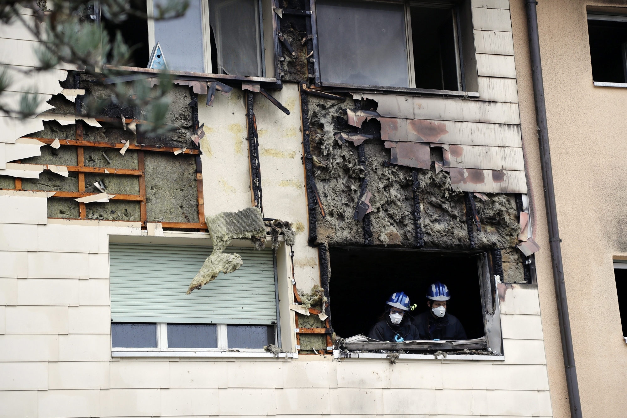 La façade du bâtiment où s'était déroulé le crime, début février 2018, à Delémont.