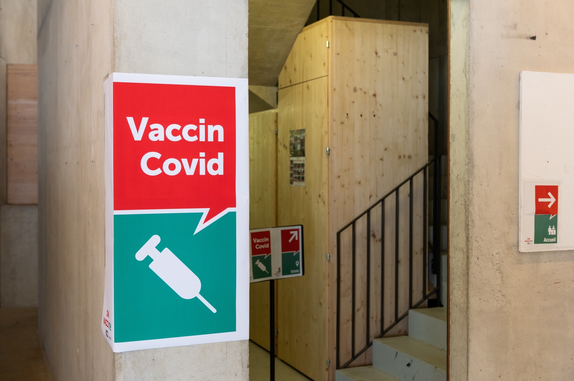 Le centre neuchâtelois de vaccination Covid à Cernier. 