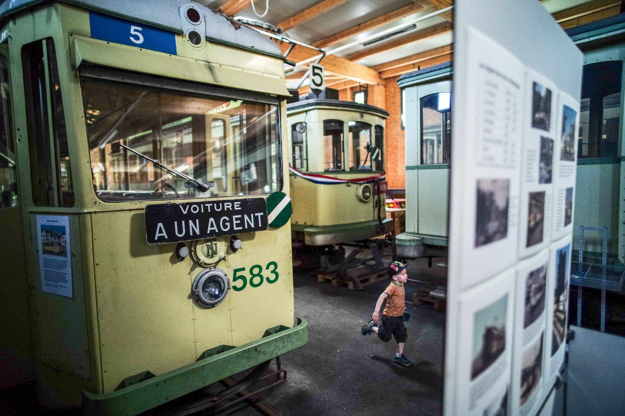 Le Musée du tram, à Areuse, expose notamment des anciens véhicules.
