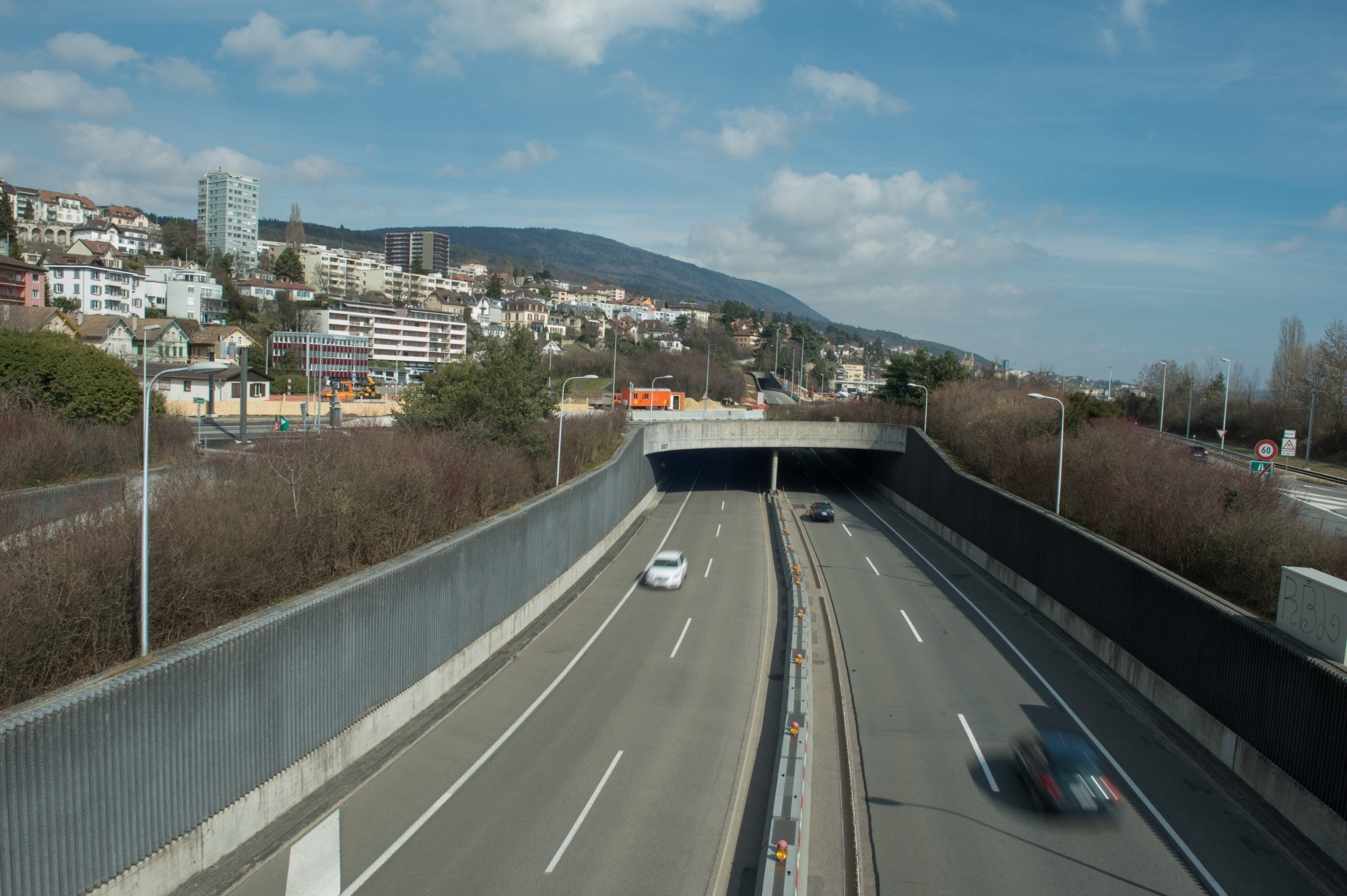 L'un des deux accidents de mercredi s'est déroulé à la hauteur de Serrières.