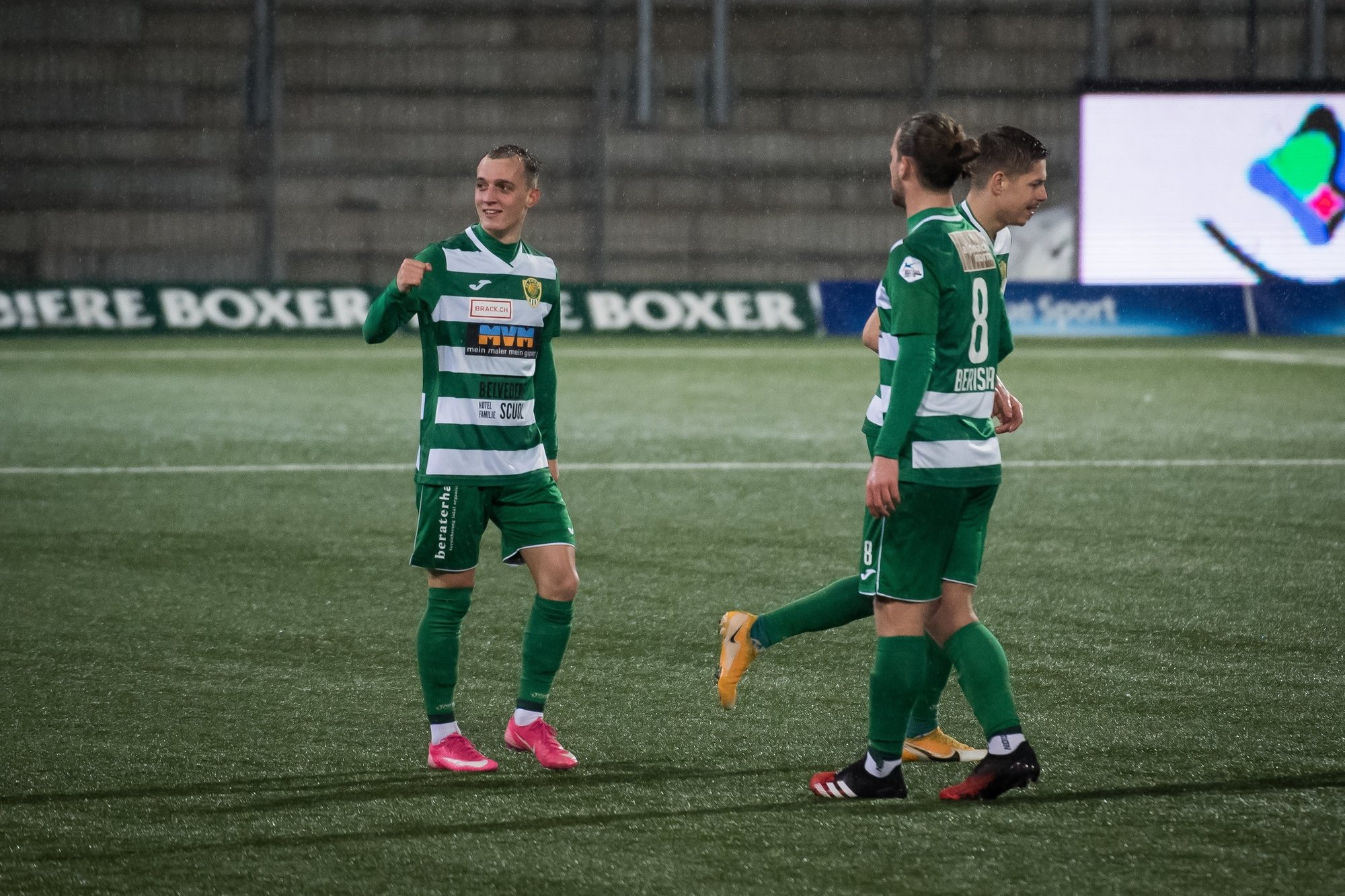 Liridon Mulaj est un homme heureux à Kriens. Surtout quand il marque contre Xamax comme ici le 22 janvier dernier.