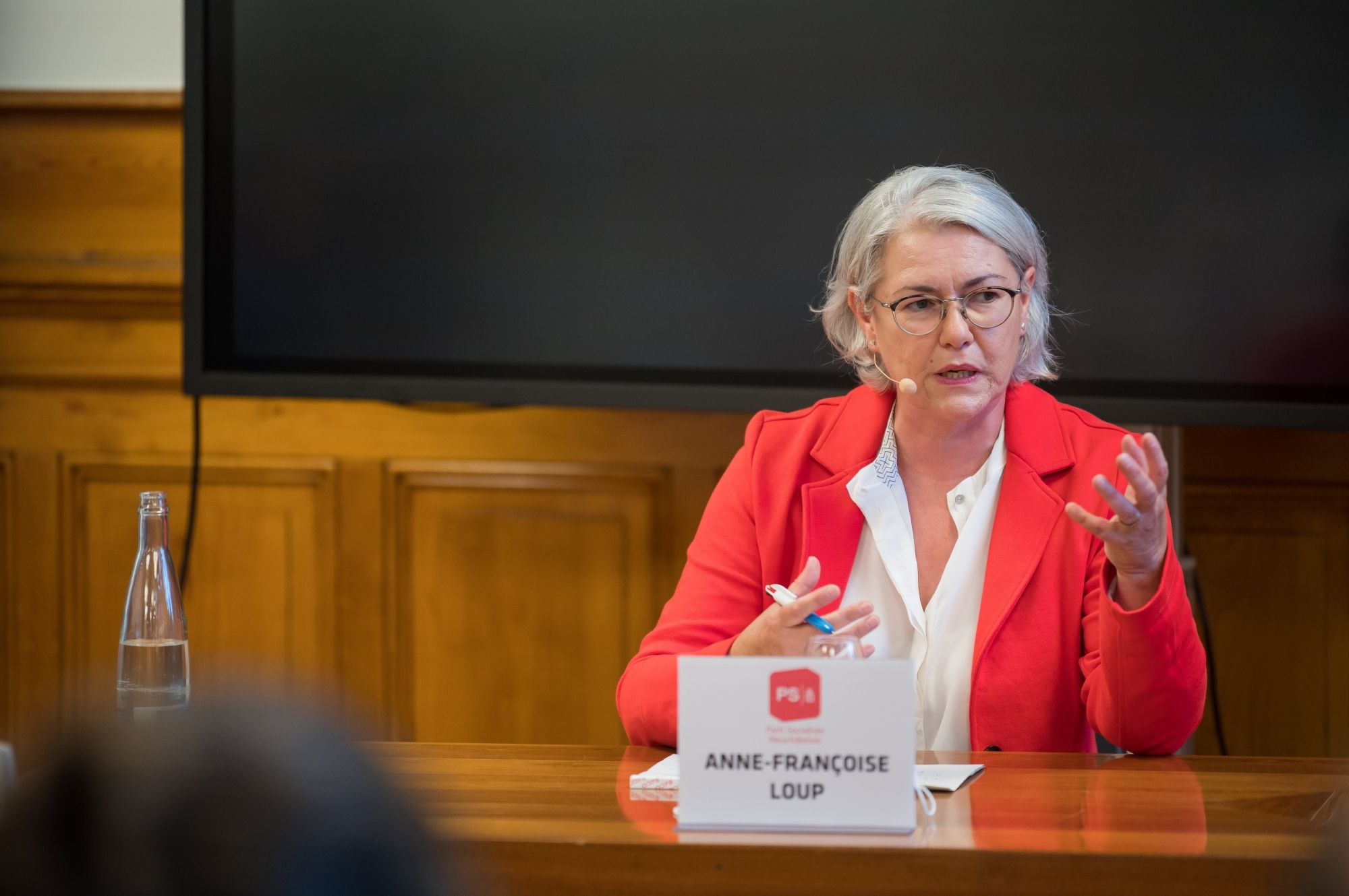 Anne-Françoise Loup en septembre dernier, lors du débat des communales organisé par "ArcInfo".