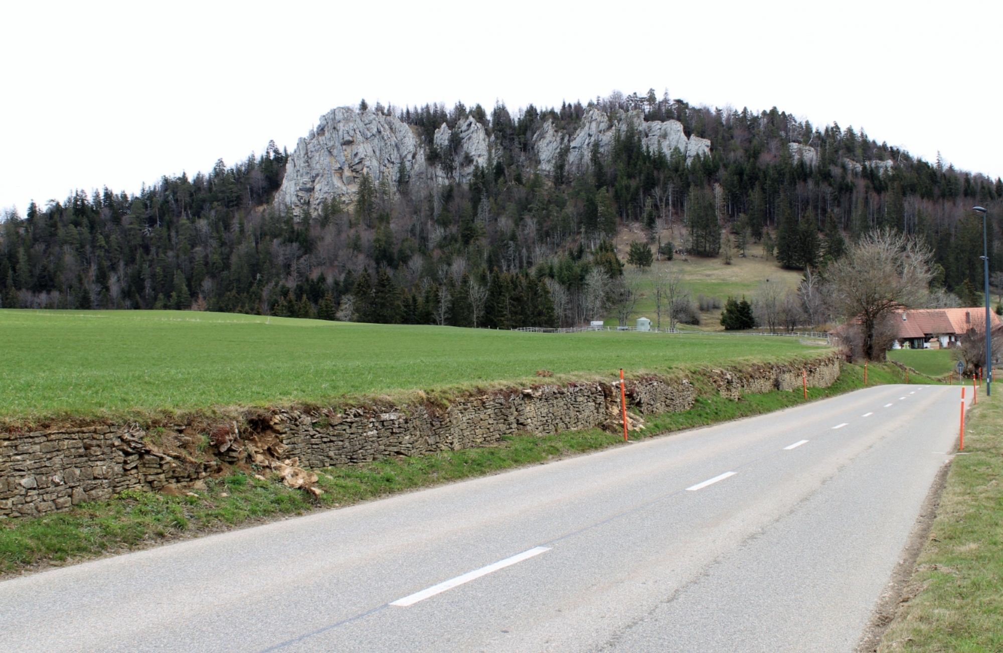 C'est ce tronçon de mur en pierres sèches qui sera restauré ces prochains jours aux Franches-Montagnes.