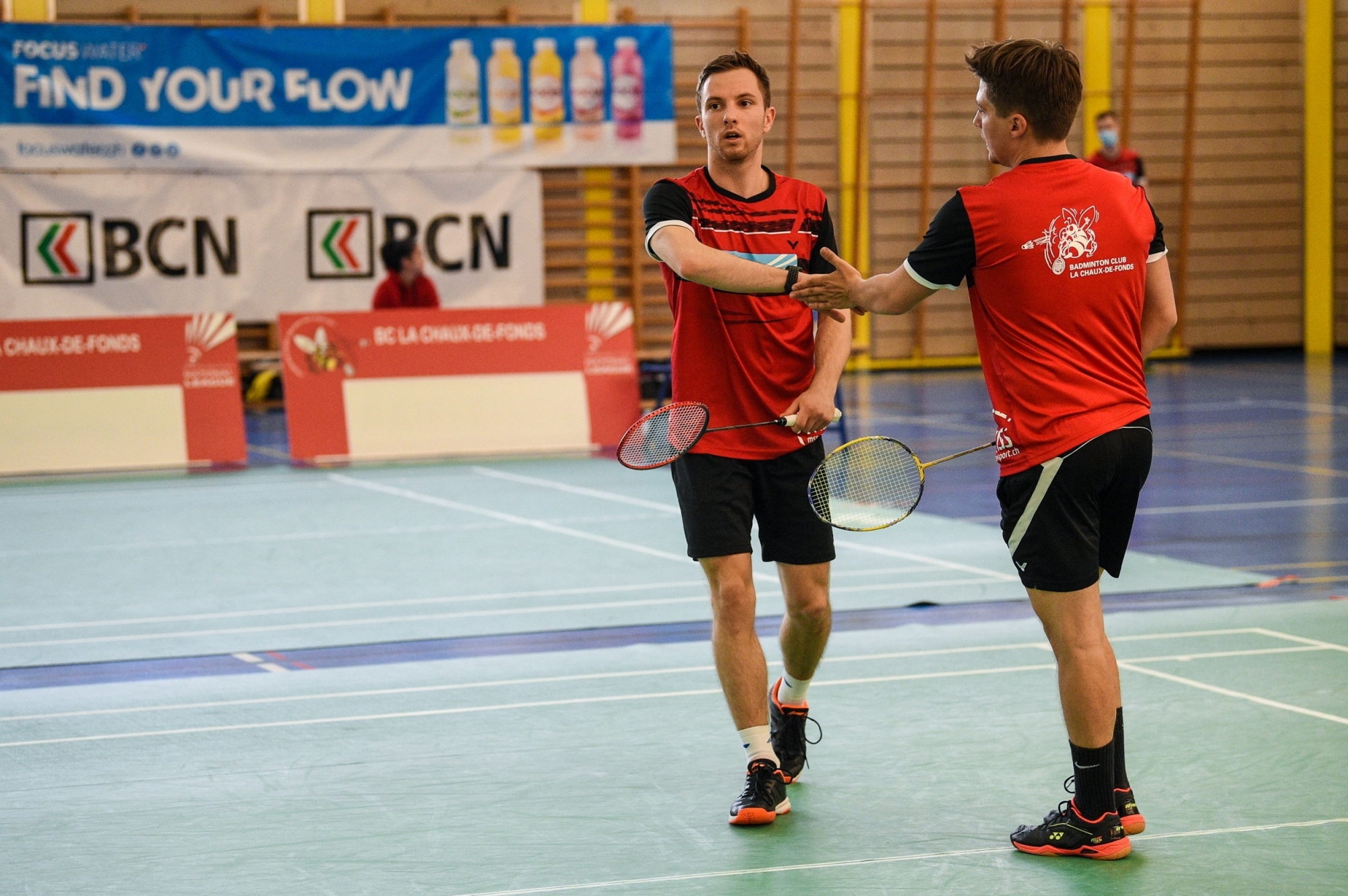 Florian Schmid (à droite) et Dimitar Yanakiev sont passés tout près de remporter leur double. 