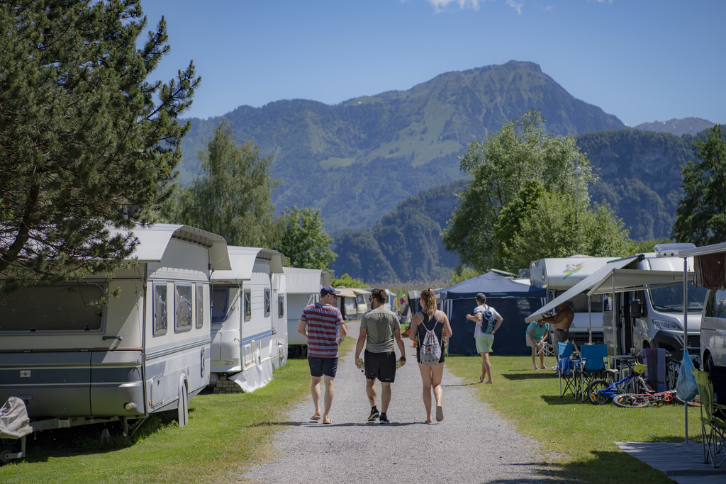 La Suisse a connu un bond des nuitées dans les terrains de camping.