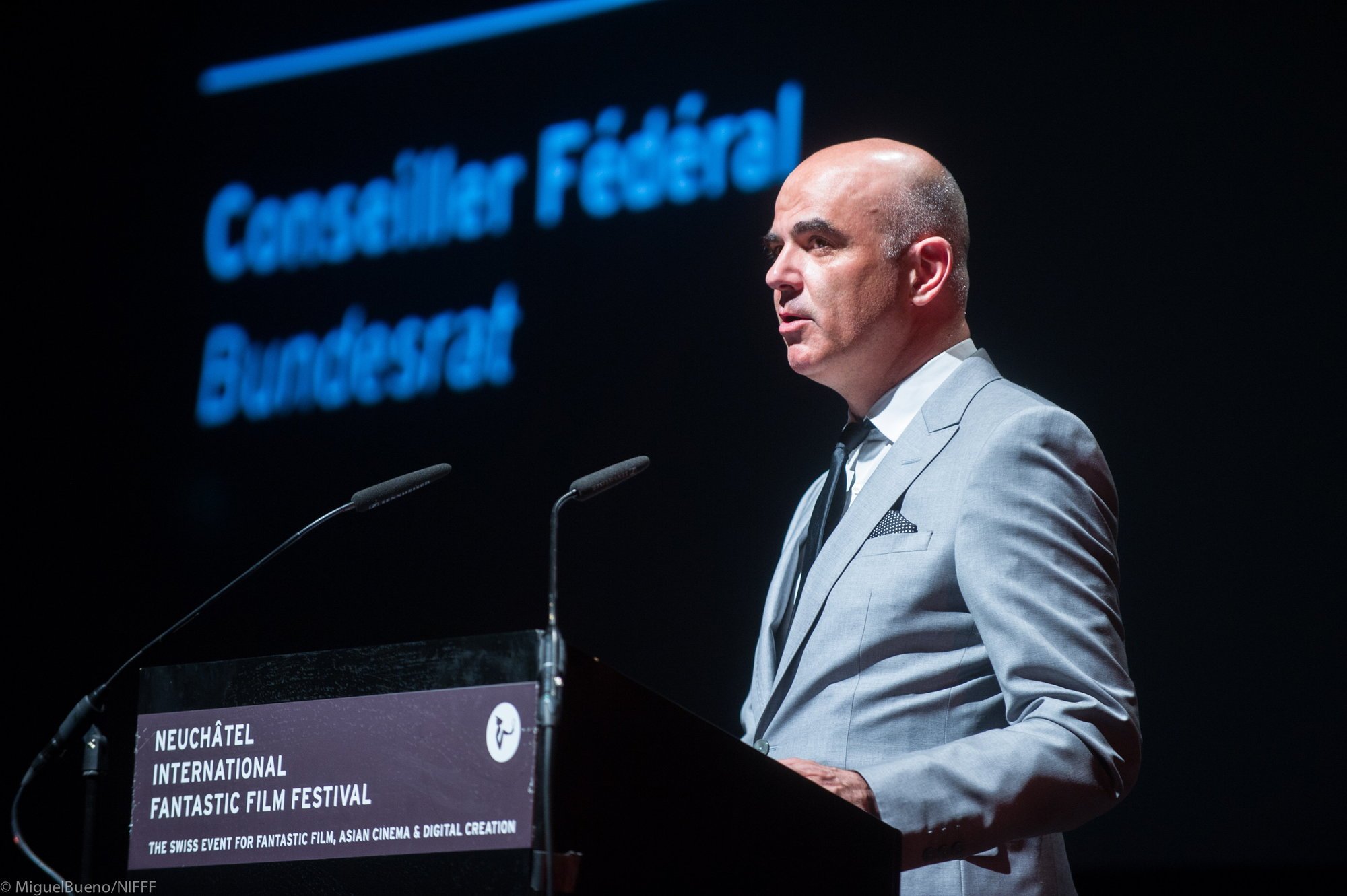 Alain Berset, en charge notamment de l'Office fédéral de la culture, a pris la parole à la cérémonie d'ouverture du NIFFF.