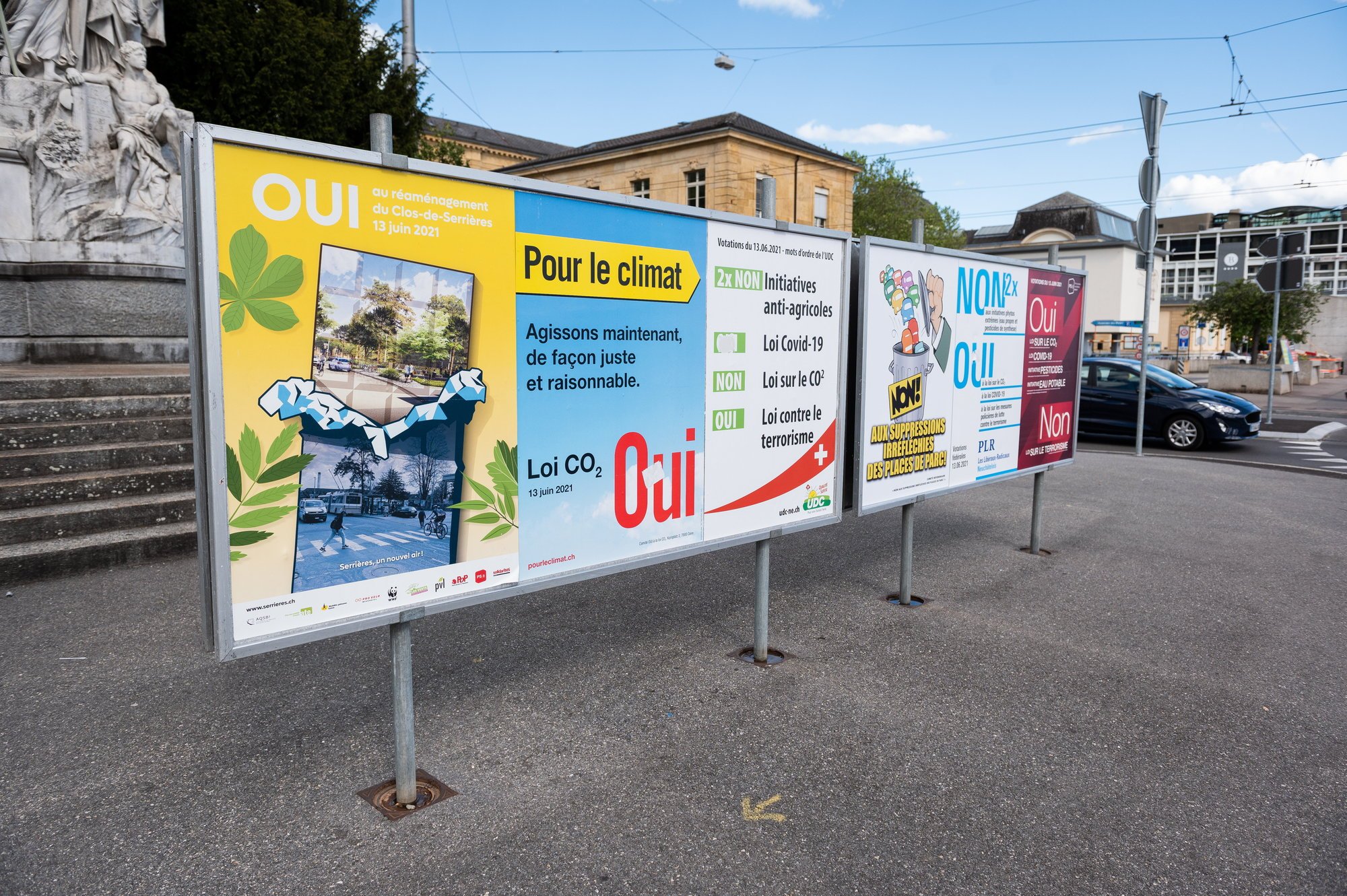 Affiches pour les votations du 13 juin.