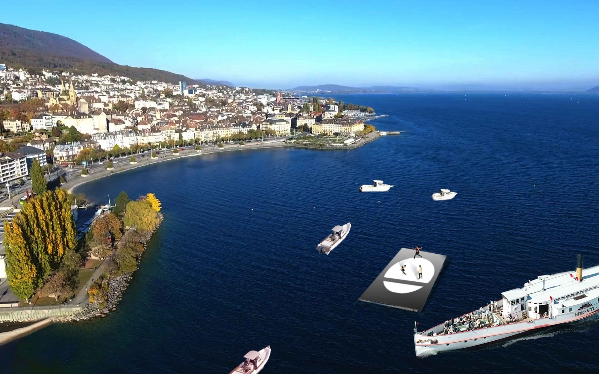 La plateforme se trouvera au large du quai Ostervald, à Neuchâtel