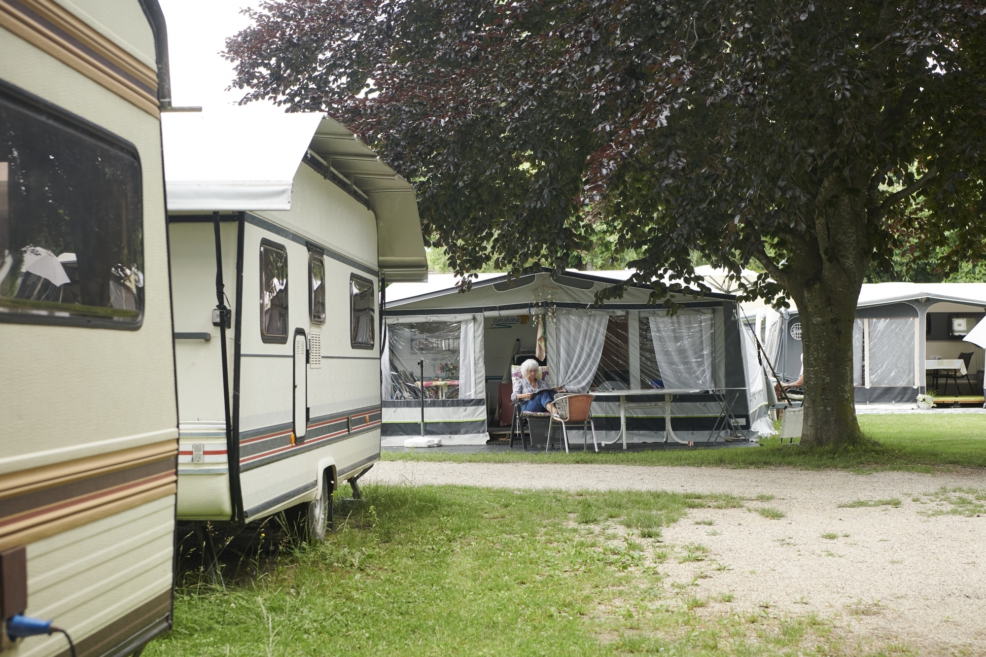 Au camping du Petit-Cortaillod, on profite du calme et de la nature.