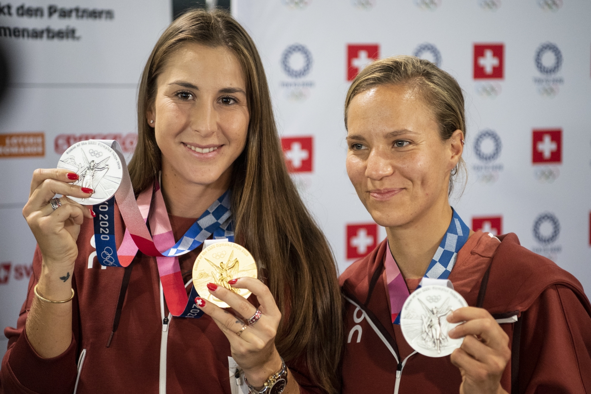 Belinda Bencic (à gauche) et Viktorija Golubic ont porté haut les couleurs helvétiques.
