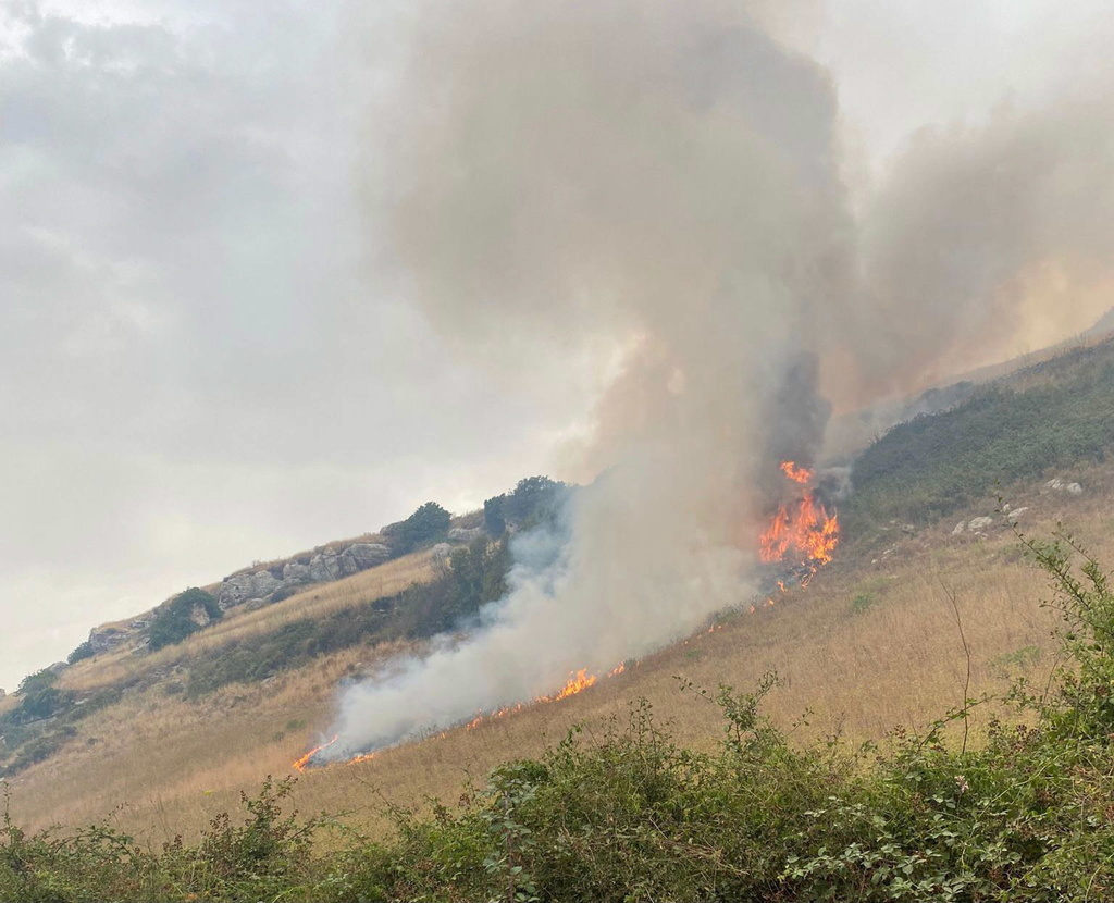 Une large région dans la province d'Oristano (ouest de l'île) est "à genoux à cause de l'incendie dévastateur".