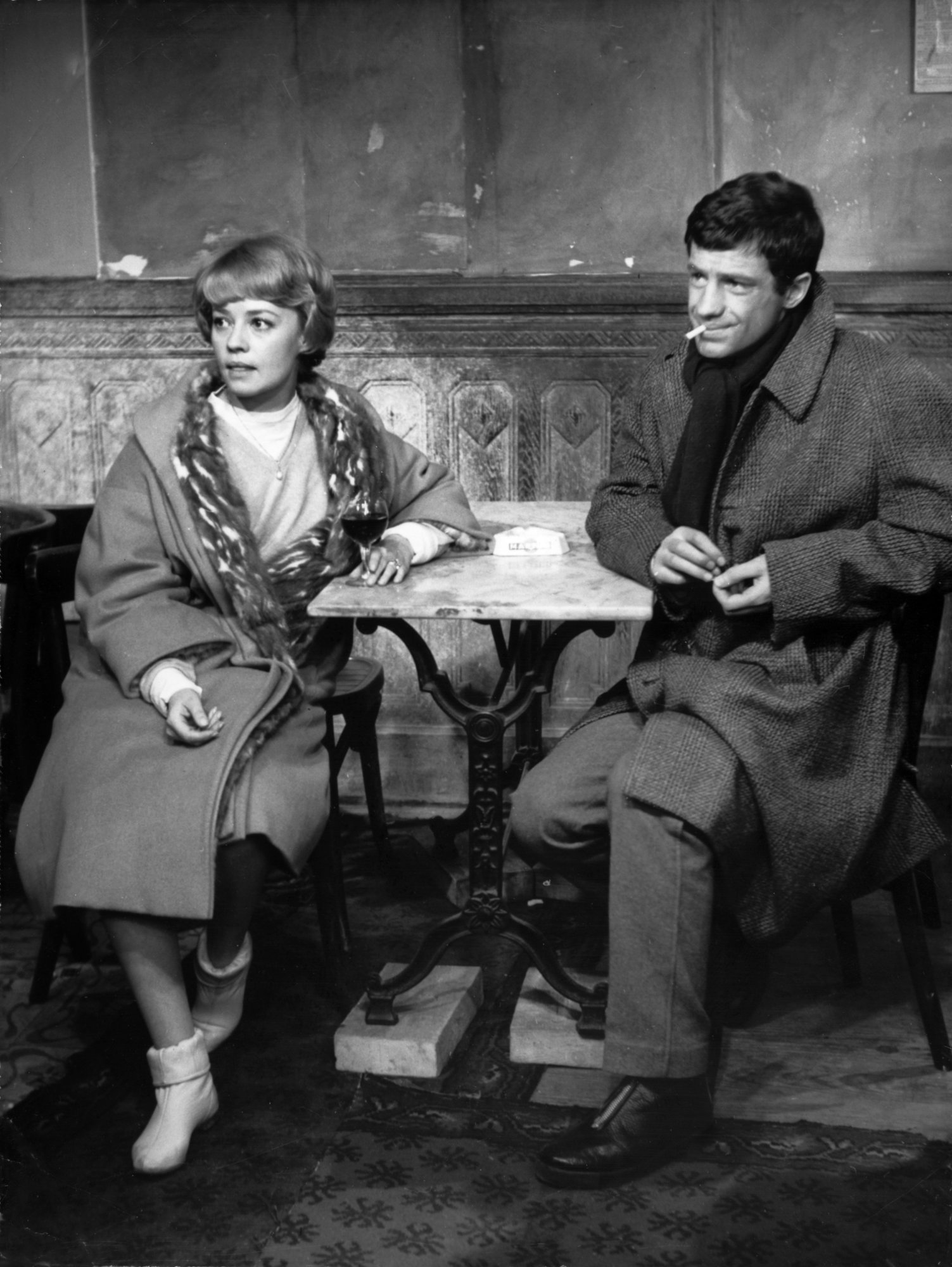 Jean-Paul Belmondo, avec Jeanne Moreau, en 1960, pendant le tournage de «Moderato cantabile», de Peter Brook.