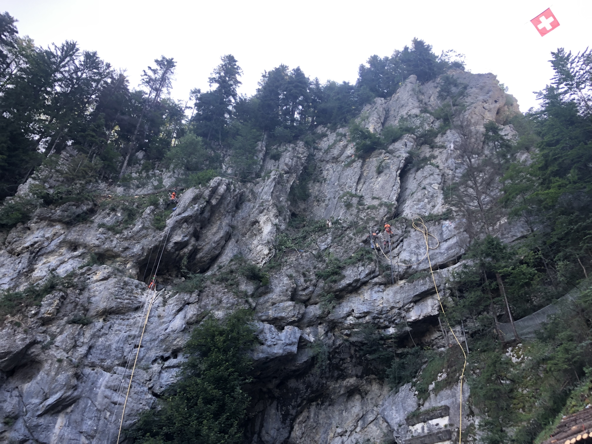 La falaise au-dessus des tunnels de la Rançonnière est instable et des travaux importants y sont et vont y être menés.