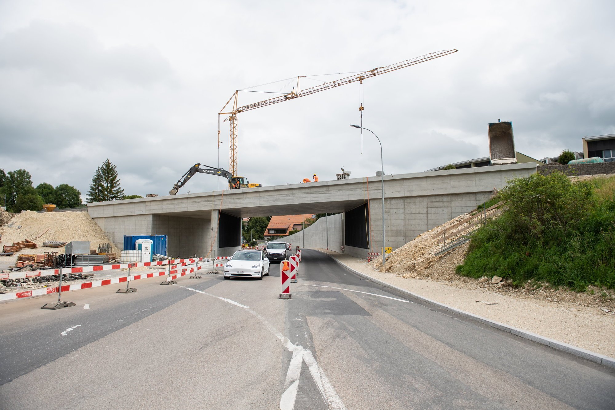 Le nouveau pont de Malakoff à La Chaux-de-Fonds: un ouvrage composé de 1340 mètres cubes de béton.