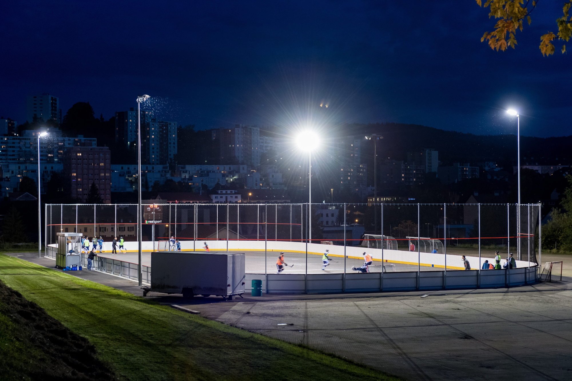 Le terrain de street-hockey du SHC La Chaux-de-Fonds, sur le site de la Charrière.