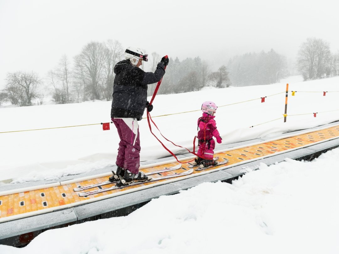 Au Crêt-du-Puy, le nouveau tapis roulant sera sans doute apprécié de ceux qui font leurs premiers pas à ski.