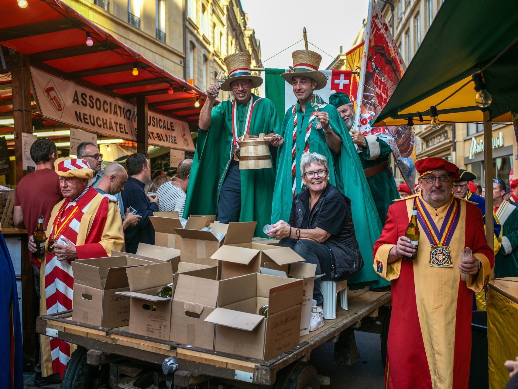 Déjà bien présents lors de la fête (ici une vue de l'édition 2018, avec la Cave des Lauriers, de Cressier, vainqueur de la Gerle d'or), les vins neuchâtelois seront à l'honneur dans le nouveau village des vignerons.