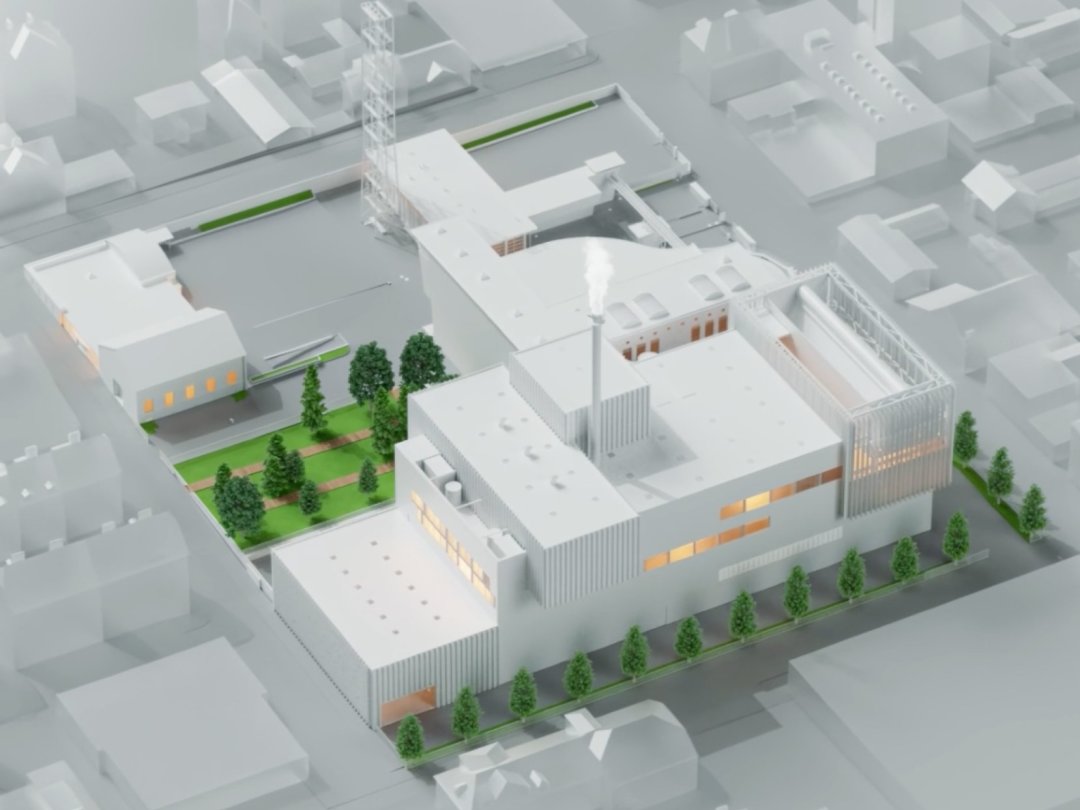 Cette image donne un aperçu des volumes de la future usine, prévue sur le site actuel de Vadec, à La Chaux-de-Fonds.
