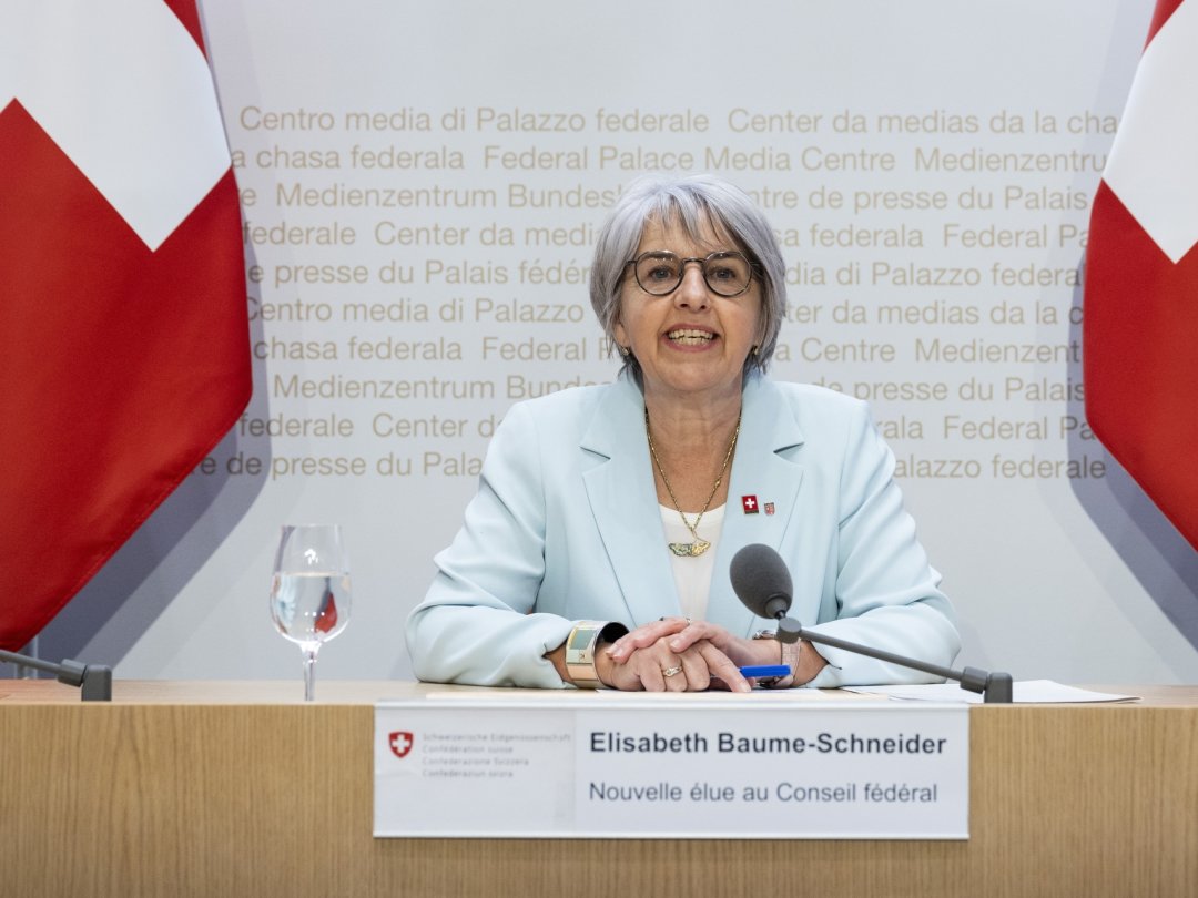 Elisabeth Baume-Schneider, première Jurasienne élue conseillère fédérale, le 7 décembre 2022.