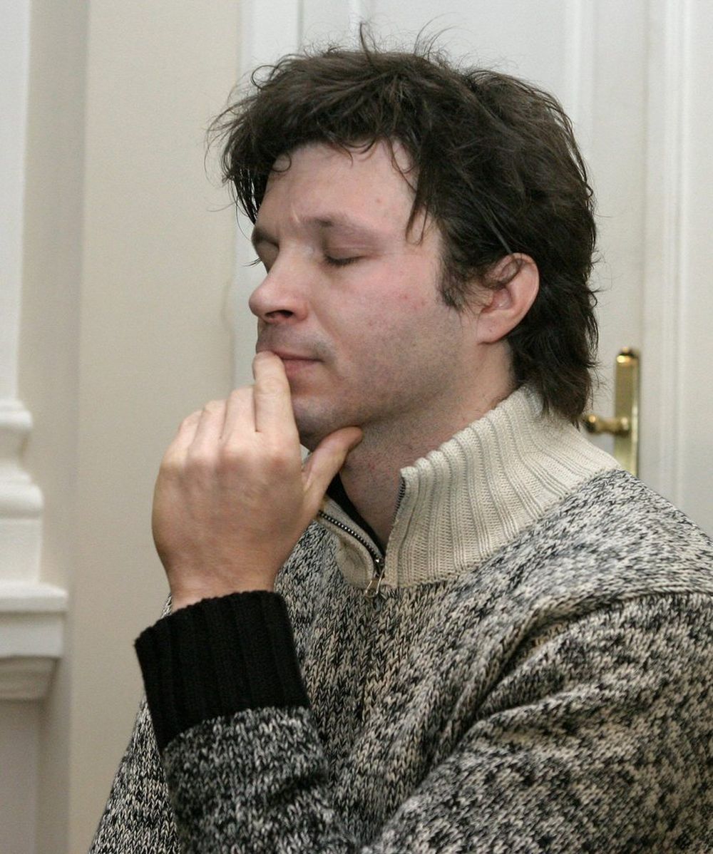 French singer Bertrand Cantat, convicted of killing his actress girlfriend Marie Trintignant in a 2003 fight in a Lithuanian hotel, is seen in a courtroom in Vilnius, Monday 29 March  2004. A Lithuanian court sentenced Cantat to eight years in prison for fatally beating his actress girlfriend Marie Trintignant, in a case that has riveted France for months. "According to the judges' opinion, the guilt of the accused is indisputable," the presiding judge said, noting, however, that Cantat "did not want the consequences" of his acts.When asked if he understood the ruling, the French musician nodded and replied, "Yes".  EPA/Valdas Kopustas  FRANCE OUT
