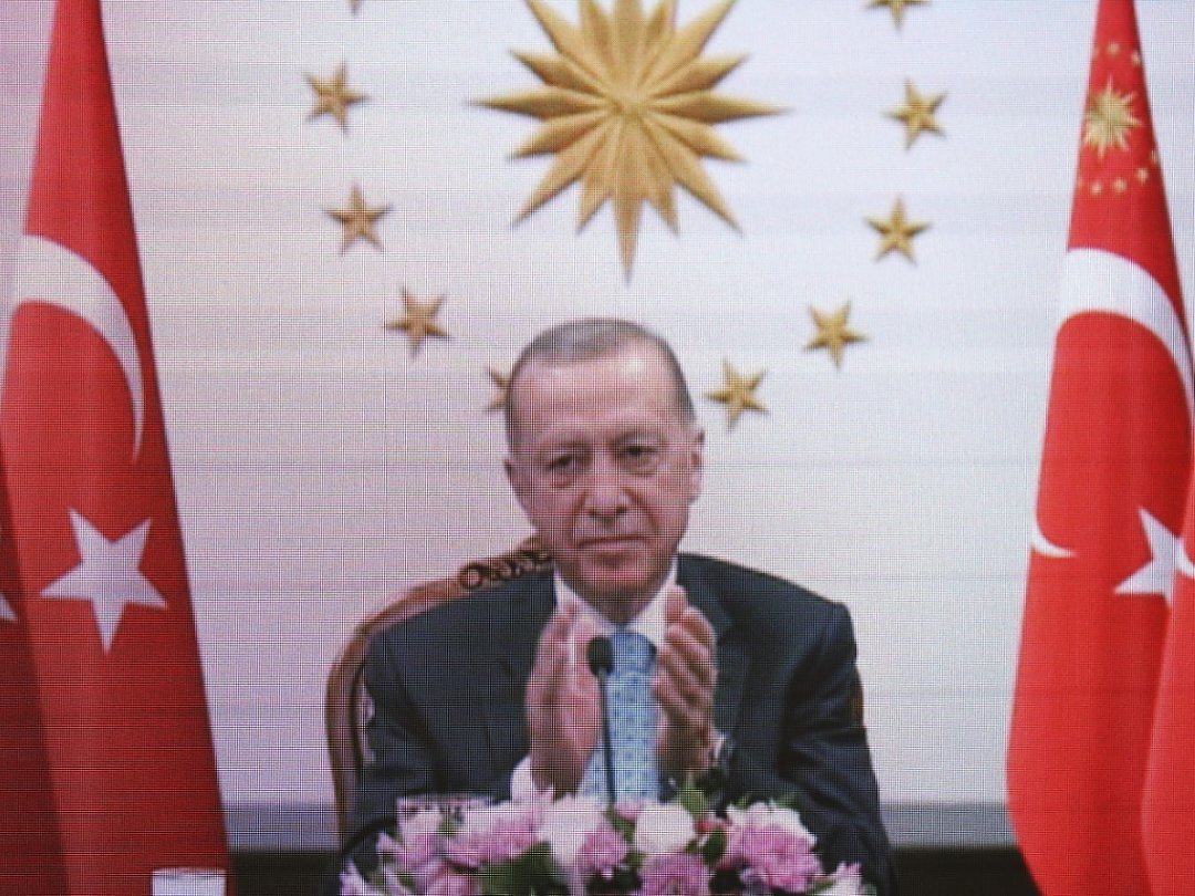 Malade, le président turc Recep Tayyip Erdogan ne s'était plus exprimé cette semaine que par visioconférence (archives).