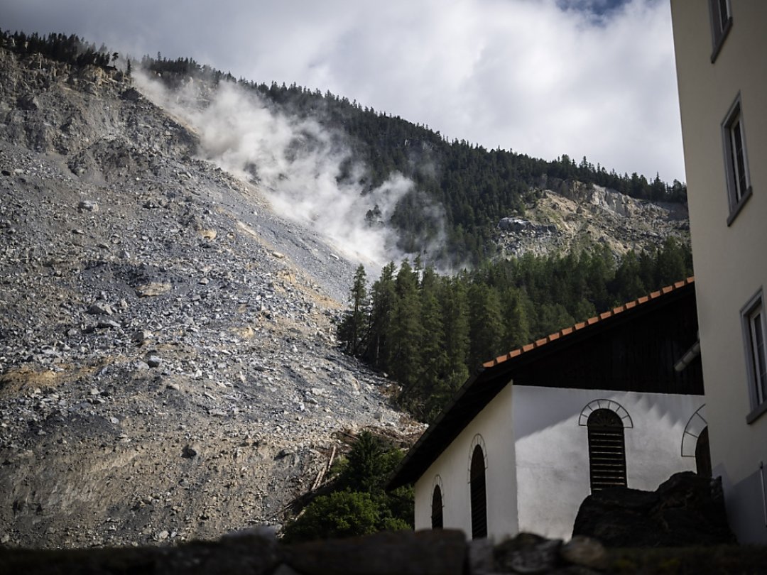 Un éboulement à Brienz (GR) n'a pas causé de dégâts au village lui-même. (Archive)