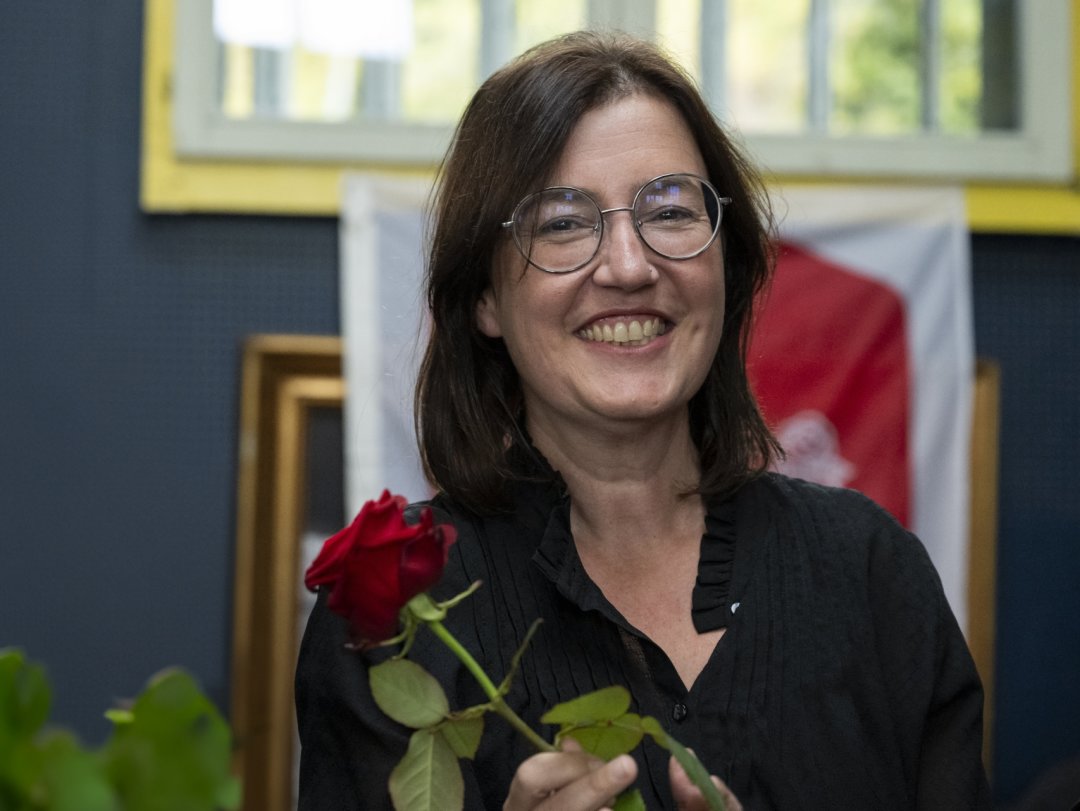 Martine Docourt, photographiée ce dimanche 22 octobre, va rester présidente du Grand Conseil.