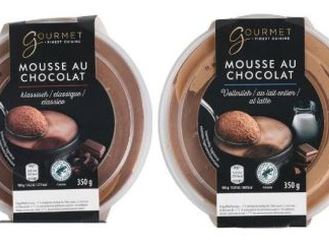 Aldi a rappelé deux sortes de mousses au chocolat en raison d'une suspicion de salmonelle.