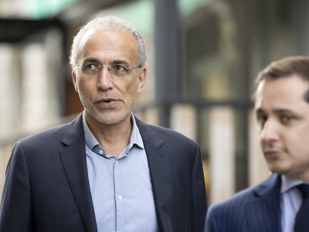 Tariq Ramadan lors de son procès en calomnie et diffamation à Genève en octobre 2022.