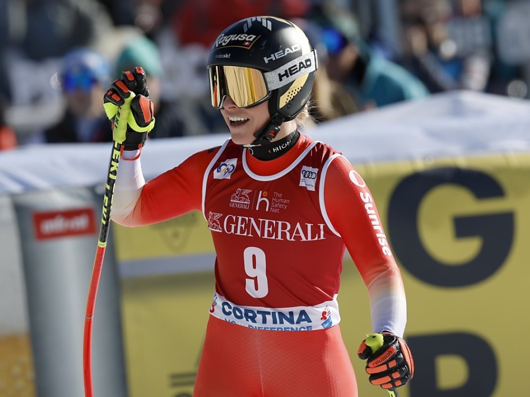 Lara Gut-Behrami a signé vendredi son premier podium de l'hiver en descente.