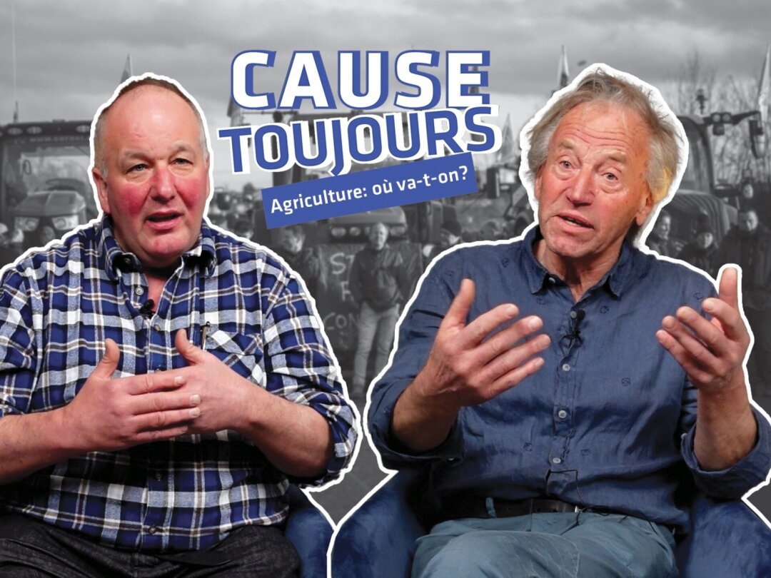 Didier Calame, conseiller national (UDC), et Fernand Cuche, agriculteur écologiste à la retraite, ont débattu dans le studio d'«ArcInfo».