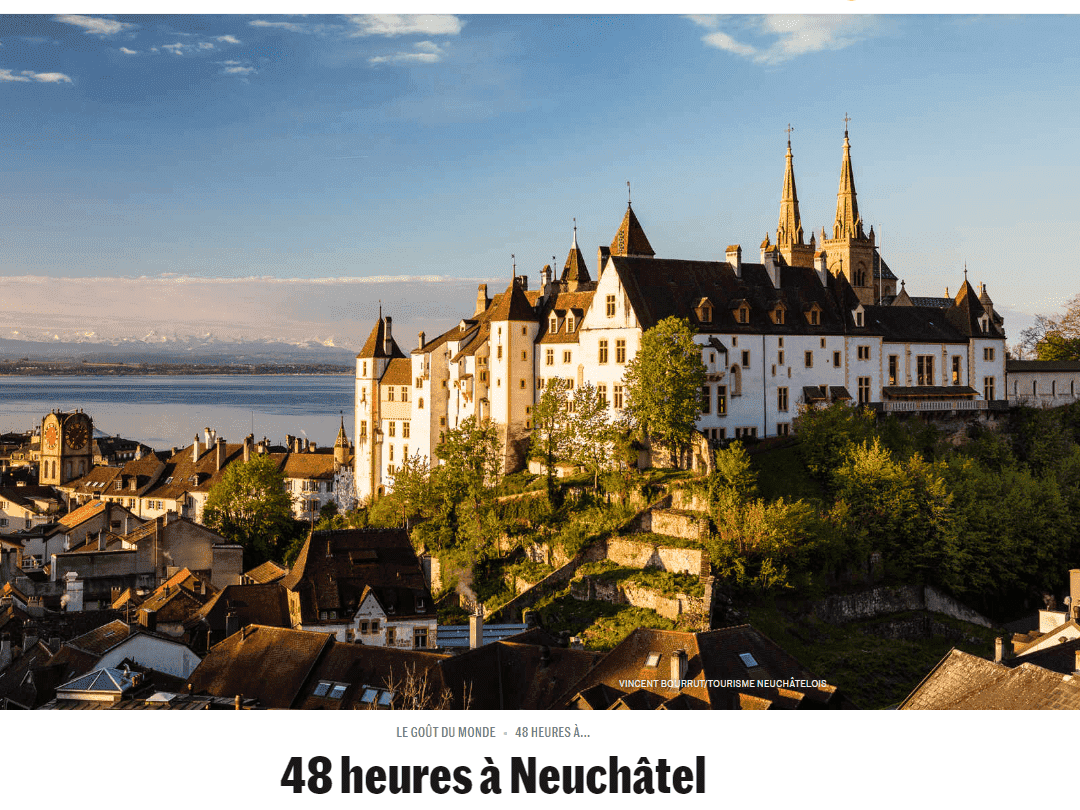 C'est beau, Neuchâtel, dans les yeux d'un journal parisien (capture d'écran du site Lemonde.fr)