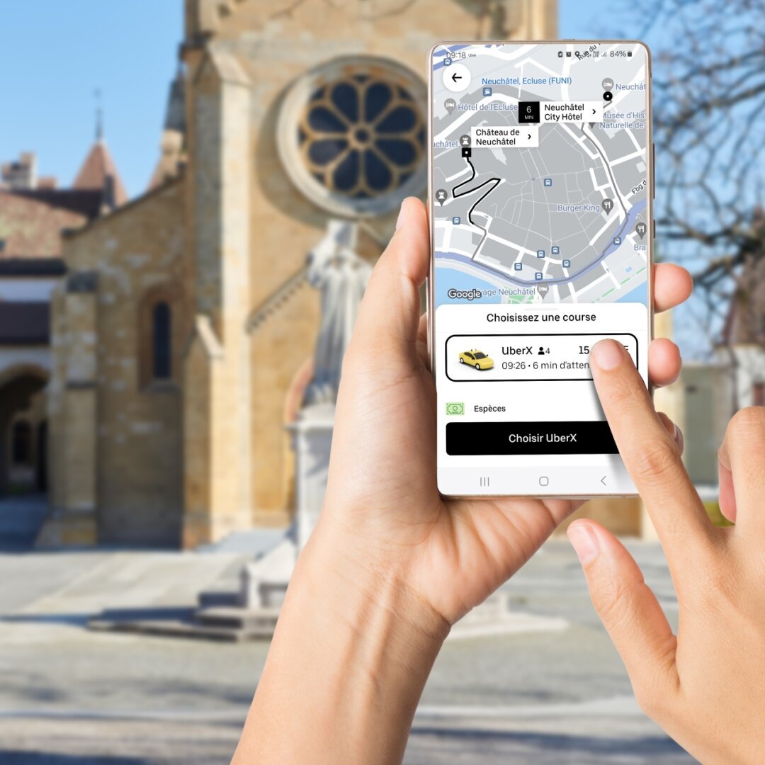 A Neuchâtel et La Chaux-de-Fonds, on peut désormais commander  un taxi grâce à l'application UberX.