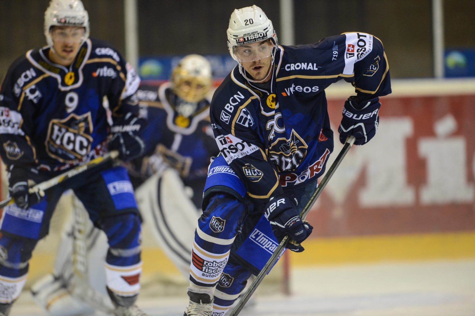 Déplacement chez le leader Langenthal au programme ce mardi pour le HCC (ici Leblanc et Daucourt) à l'occasion de la 19e journée de LNB.