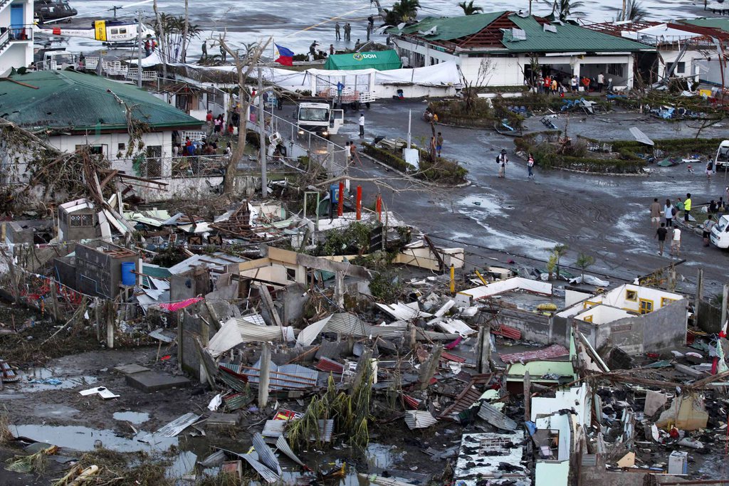 La ville dévastée de Tacloban, Philippines.