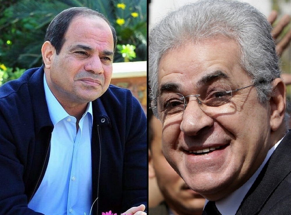 Deux candidats se sont présentés aux élections présidentielles égyptiennes: Abdel Fattah al-Sissi et Hamdeem Sabbahi. 