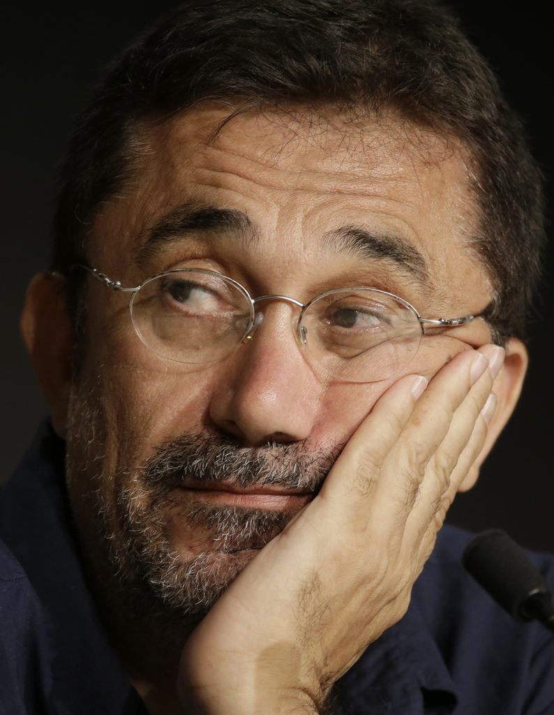 Director Nuri Bilge Ceylan during a press conference for Winter Sleep at the 67th international film festival, Cannes, southern France, Saturday, May 17, 2014. (AP Photo/Thibault Camus)