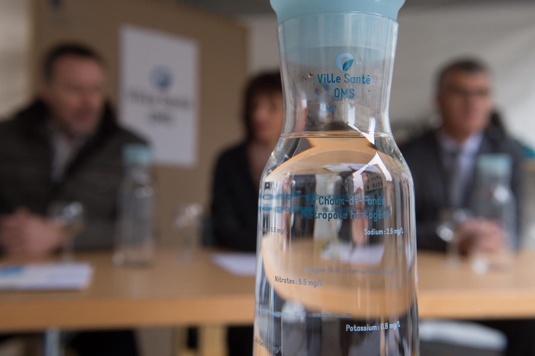 Label Ville Sante OMS
CP sur action poussant a boire de l eau

La Chaux-de-Fonds, 12 05 2014
? Photo David Marchon