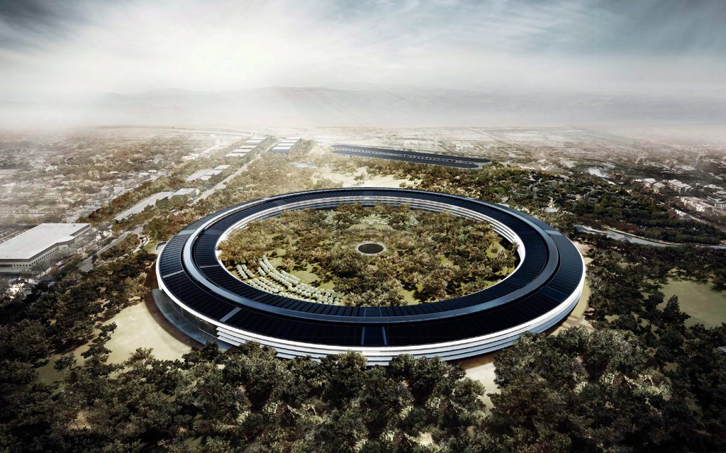 260000 m2, le projet de campus II d'Apple est gigantesque. Il devrait être opérationnel en été 2016.