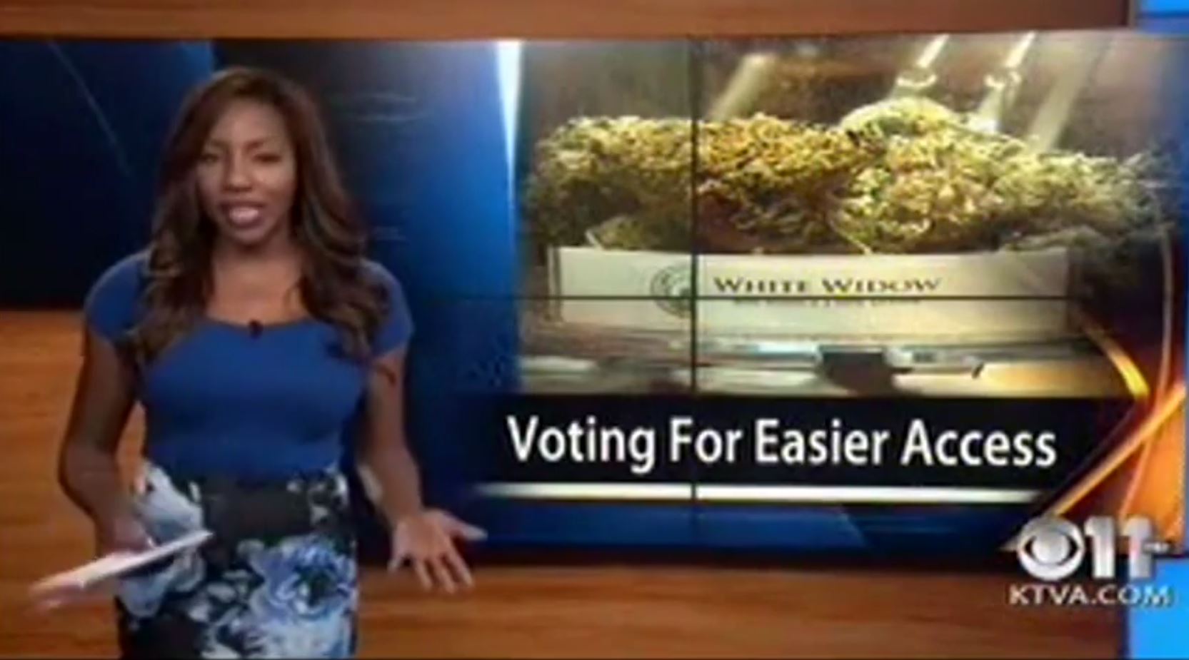 Charlo Green voulait attirer l'attention sur le prochain vote sur la dépénalisation du cannabis en Alaska. 