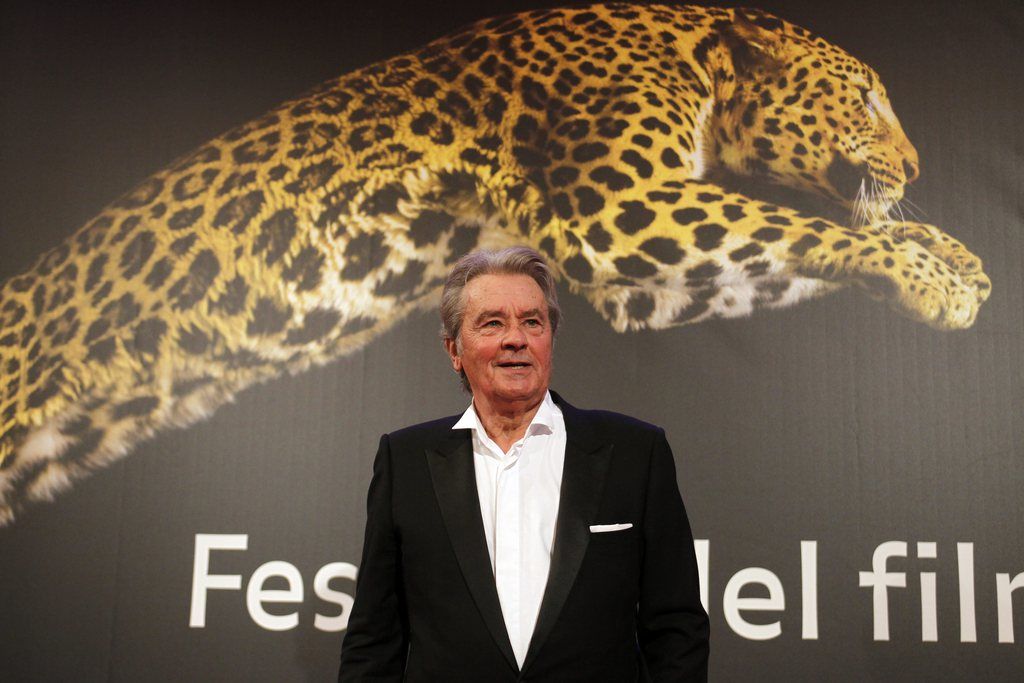 French actor Alain Delon during a awards show at the Locarno Film Festival, Thursday 2 August, 2012, in Locarno, Switzerland. The 65th Locarno Film Festival runs from 1 to 11 August 2012. (KEYSTONE/Urs Flueeler)