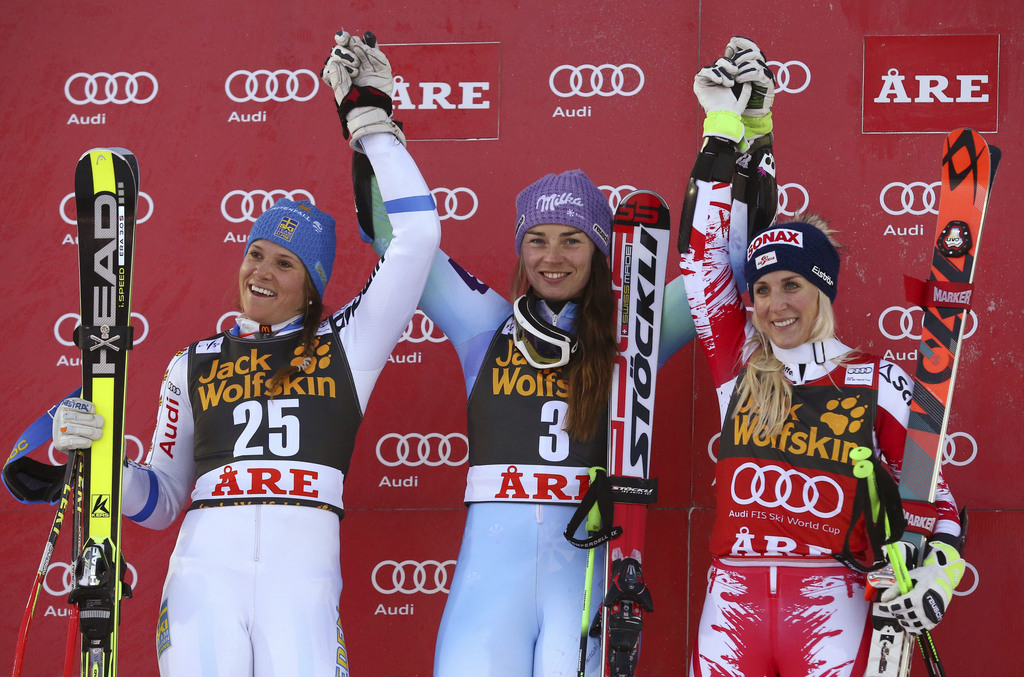 La skieuse scandinave de 22 ans a soufflé la victoire à l'Autrichienne Anna Fenninger (2e) et l'Américaine Mikaela Shiffrin (3e).