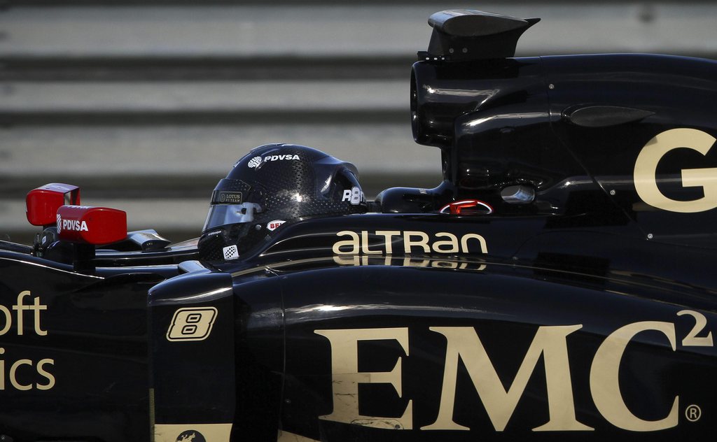 Le pilote franco-suisse Romain Grosjean a établi le meilleur chrono de la semaine, à Barcelone.
