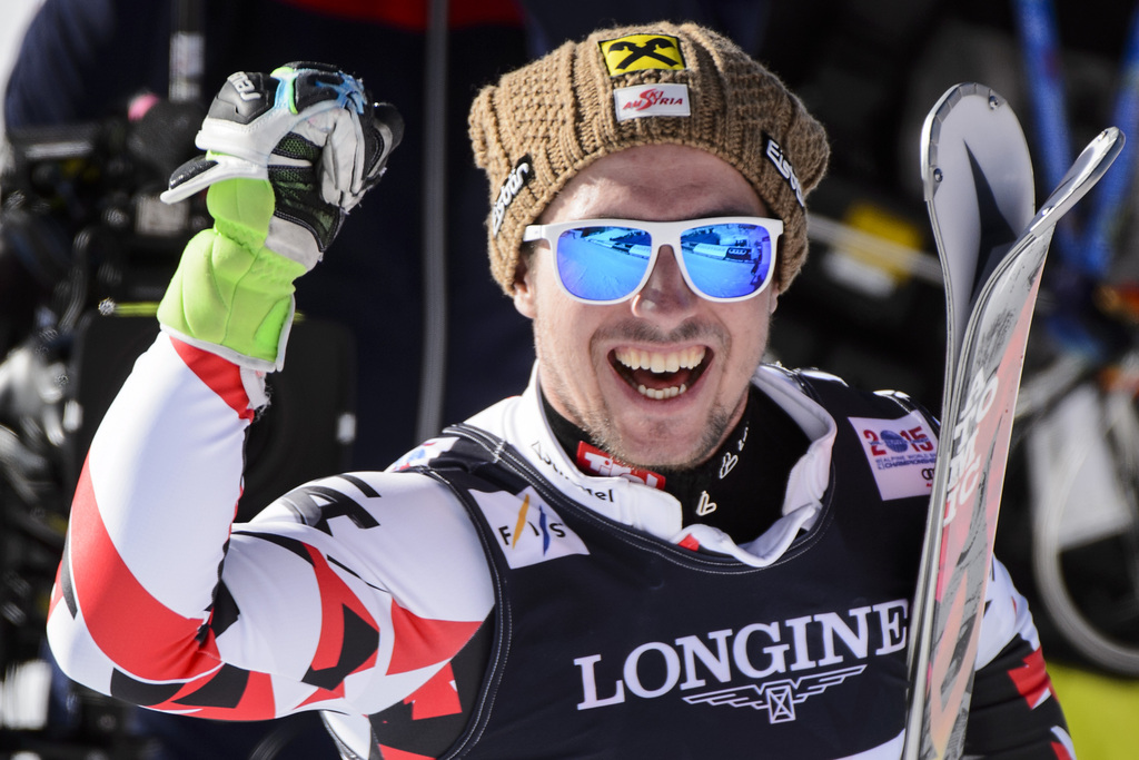 Marcel Hirscher a "bénéficé" de la chute d'Ondrej Bank pour partir en premier lors du slalom.